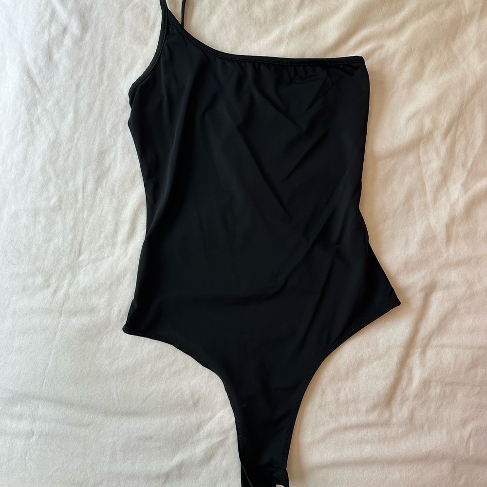 Princess Polly Black One-Shoulder Bodysuit